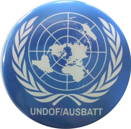 (Bild für) Button Peacekeeper UNDOF/AUSBATT UN-Flagge