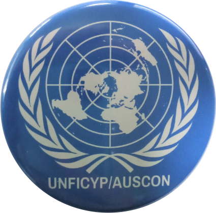 (Bild für) Button Peacekeeper UNFICYP/AUSCON UN-Flagge